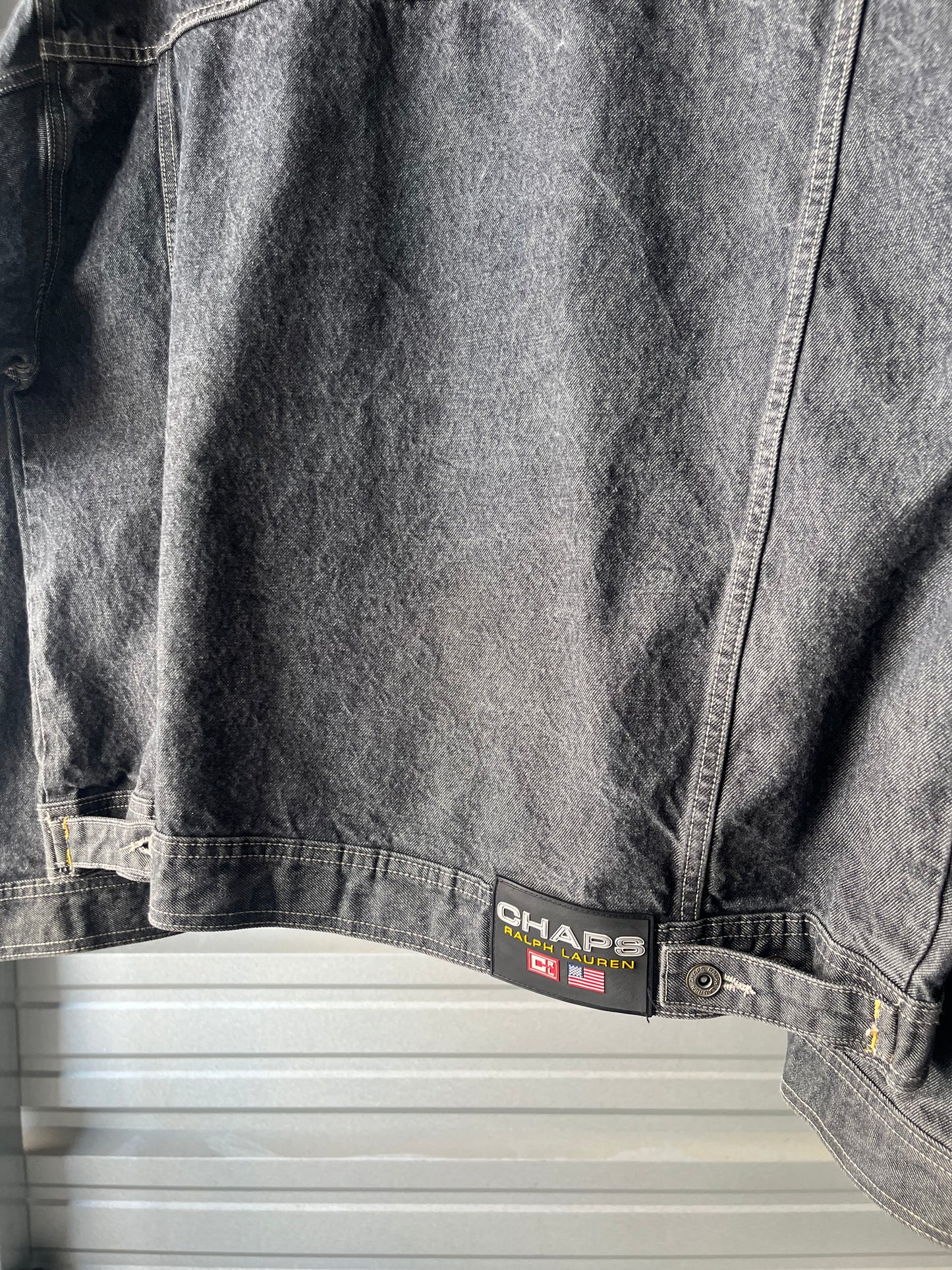 Vintage Chaps Ralph Lauren Grey Denim Jacket - XL